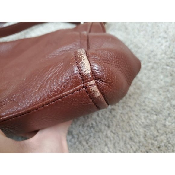 Kate Spade Crossbody Purse Brown Pebbled Cow Leather - Picture 5 of 11